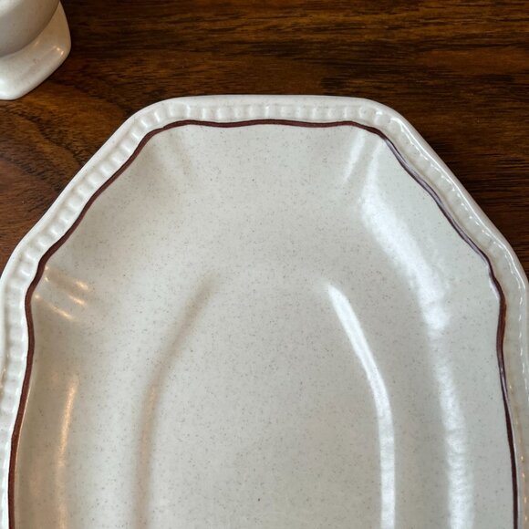 Kensington Staffordshire England Handcrafted Ironstone Set Salt Pepper Shakers - Picture 11 of 15